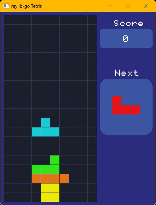 Tetris using Go and raylib